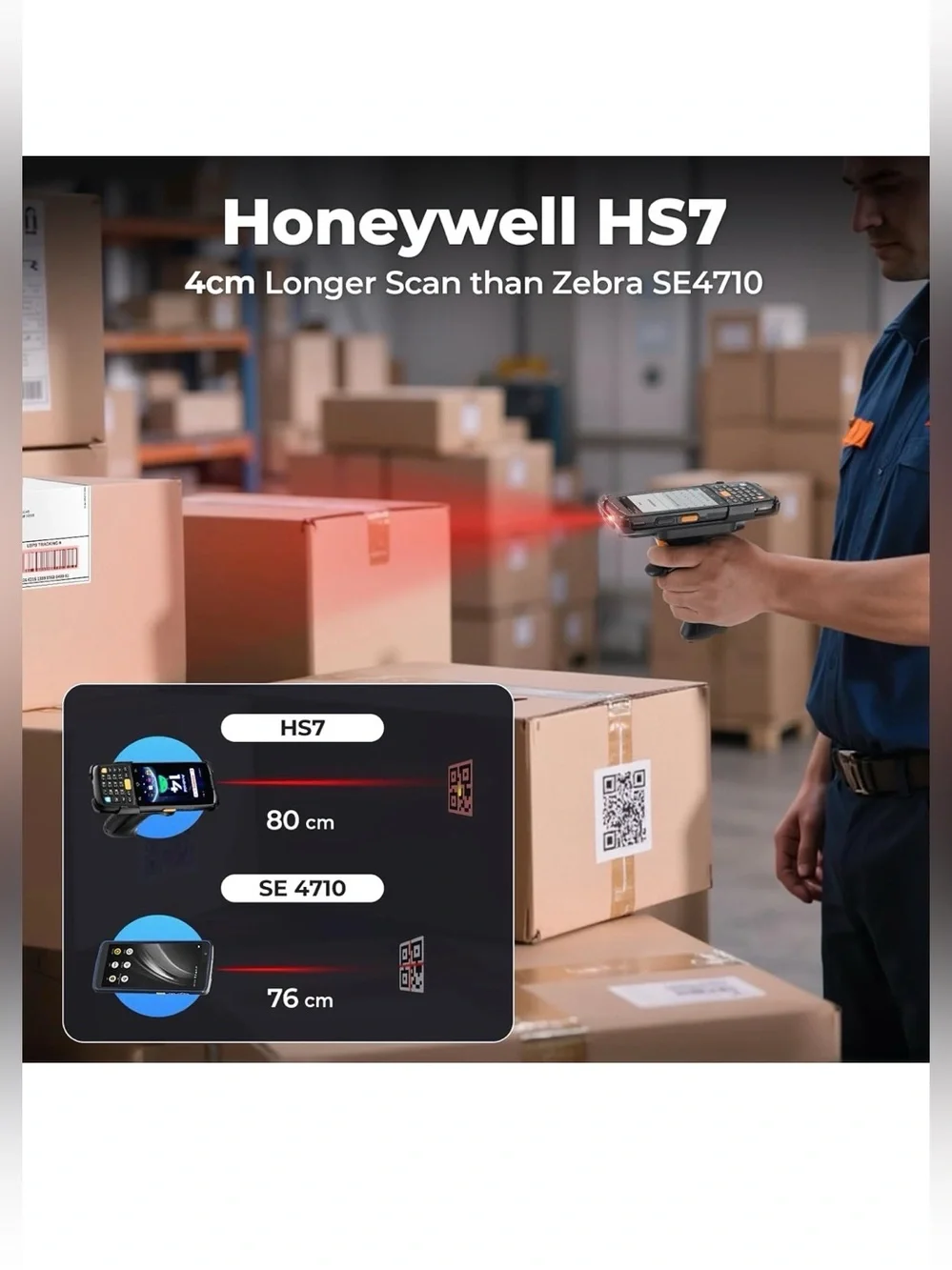 MUNBYN Android 14 Barcode Scanner with Pistol Grip